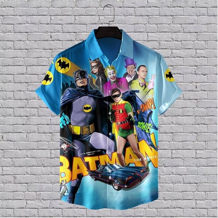 Batman Print Short Sleeve Hawaii Casual Shirt Ha51777