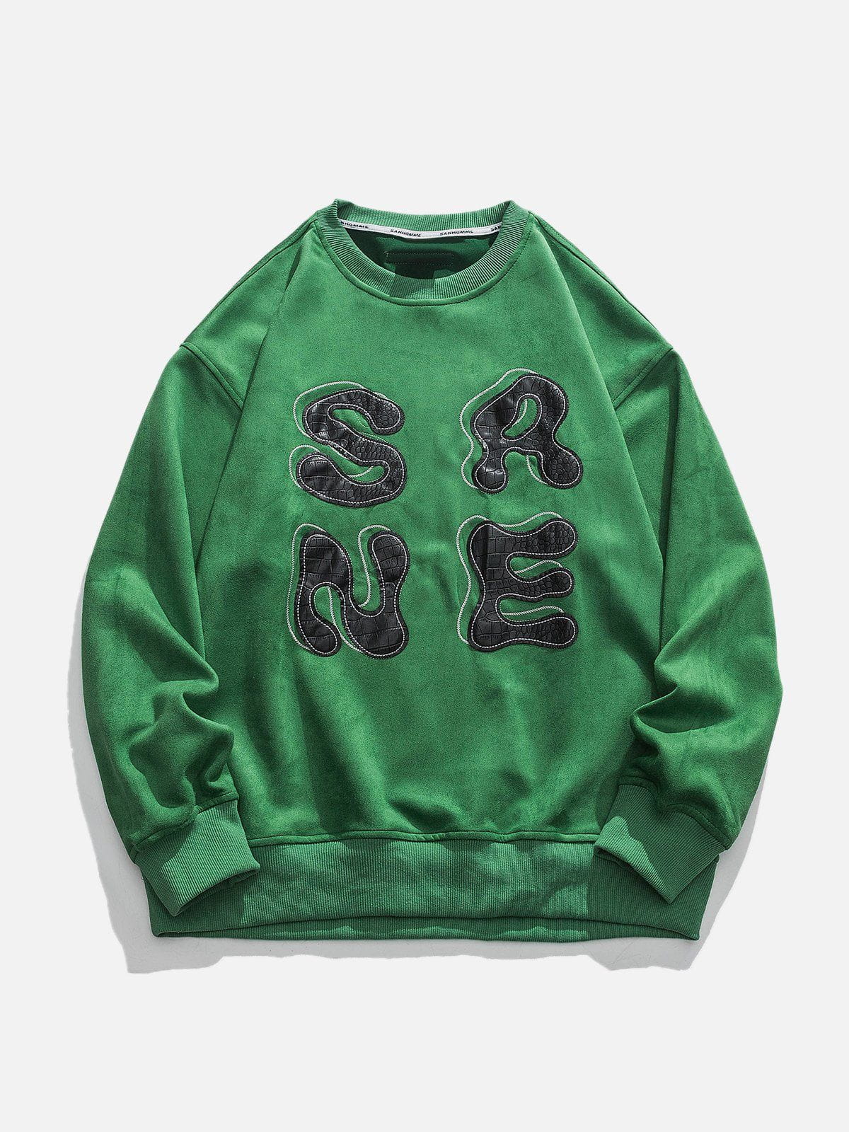 Talishko™ – “Srne” Print Suede Sweatshirt