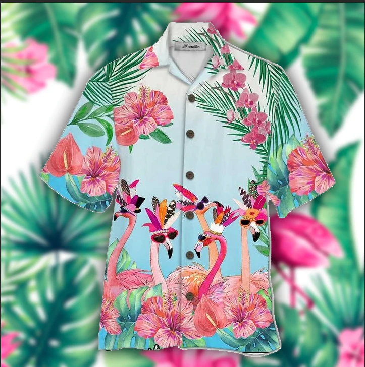 Flamingo Aloha Hawaii Shirts For Men Women Ha32124