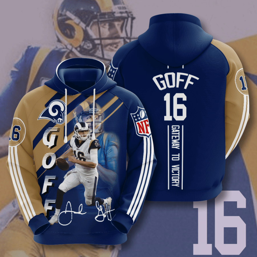 Los Angeles Rams Jared Goff 96 Unisex 3D Hoodie Gift For Fans