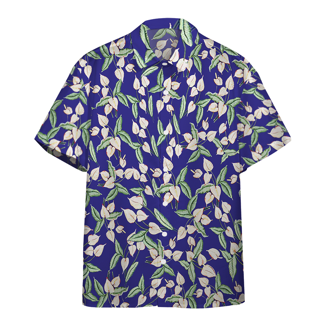 Tom Selleck Magnum Pi Mini Anthurium Blue Hawaii Shirt For Men Women Adult Ha73789