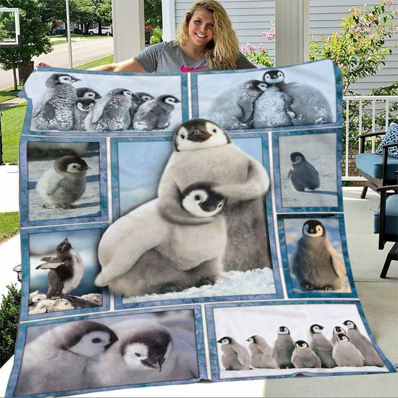 Custom Blanket Penguin Blanket – Fleece Blanket