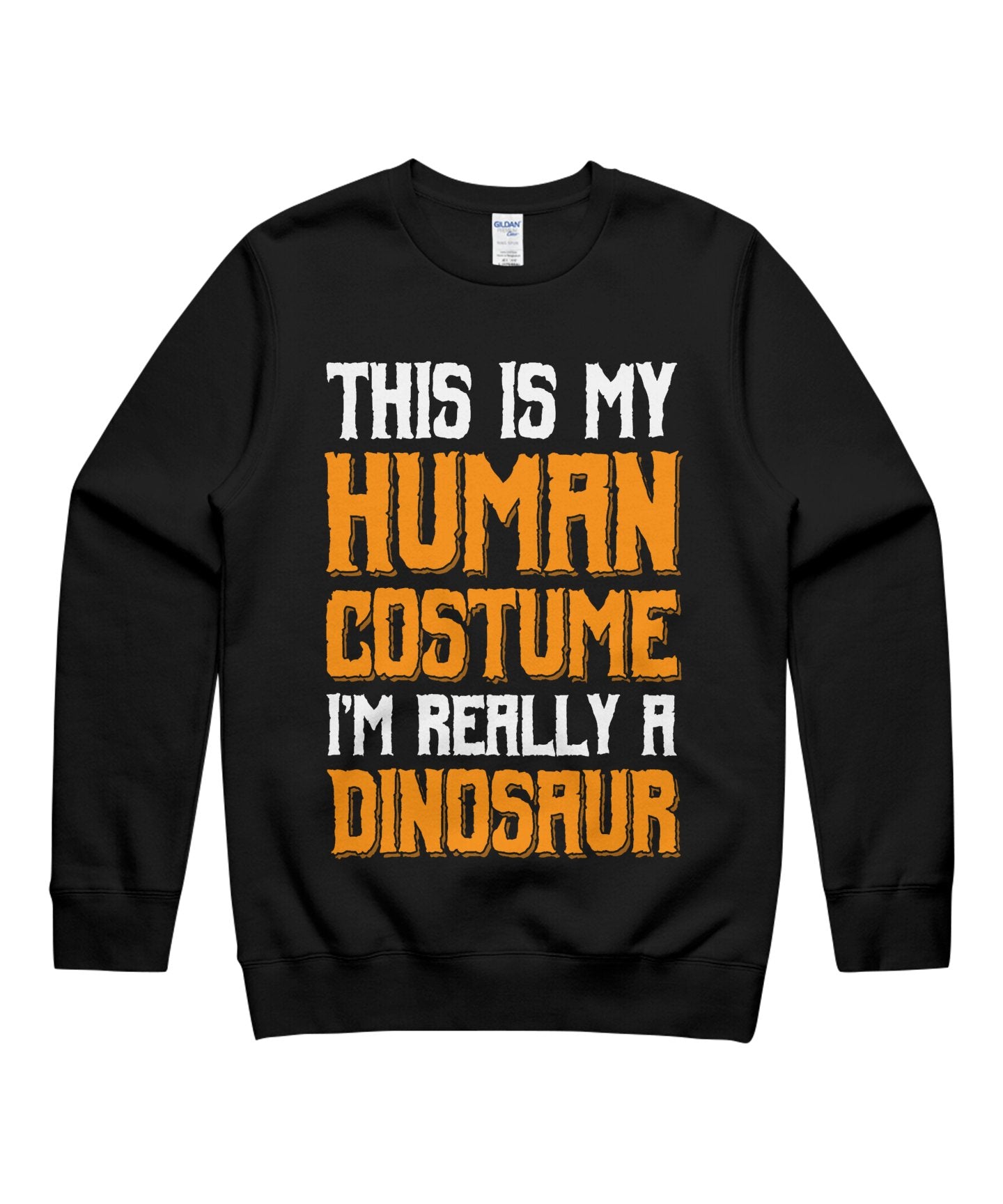 This Is My Human Costume I’M Really A Dinosaur Halloween Costumes Animal Cosplay Unisex Crewneck Sweatshirt