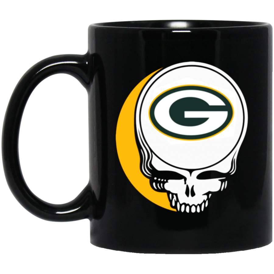 Green Bay Packers Your Face Football Fan Supporter Grateful Dead Mug 11 oz 15 oz Black Mug