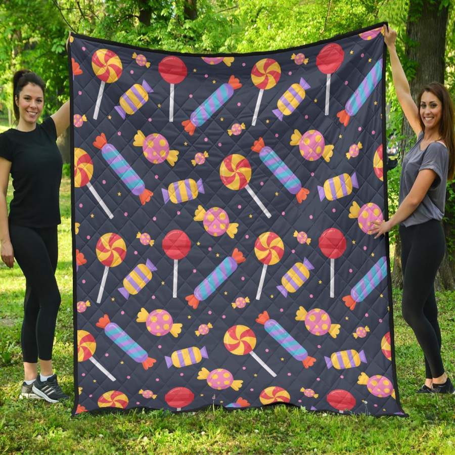 Candy Pattern Print Quilt