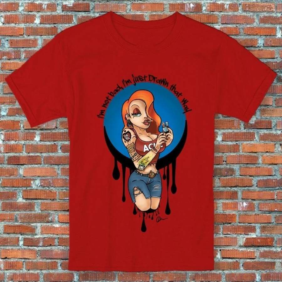 Tatooed Jessica Rabbit Roger Cartoon Inspired T Shirt Cotton Short Sleeve Men’s T Shirt