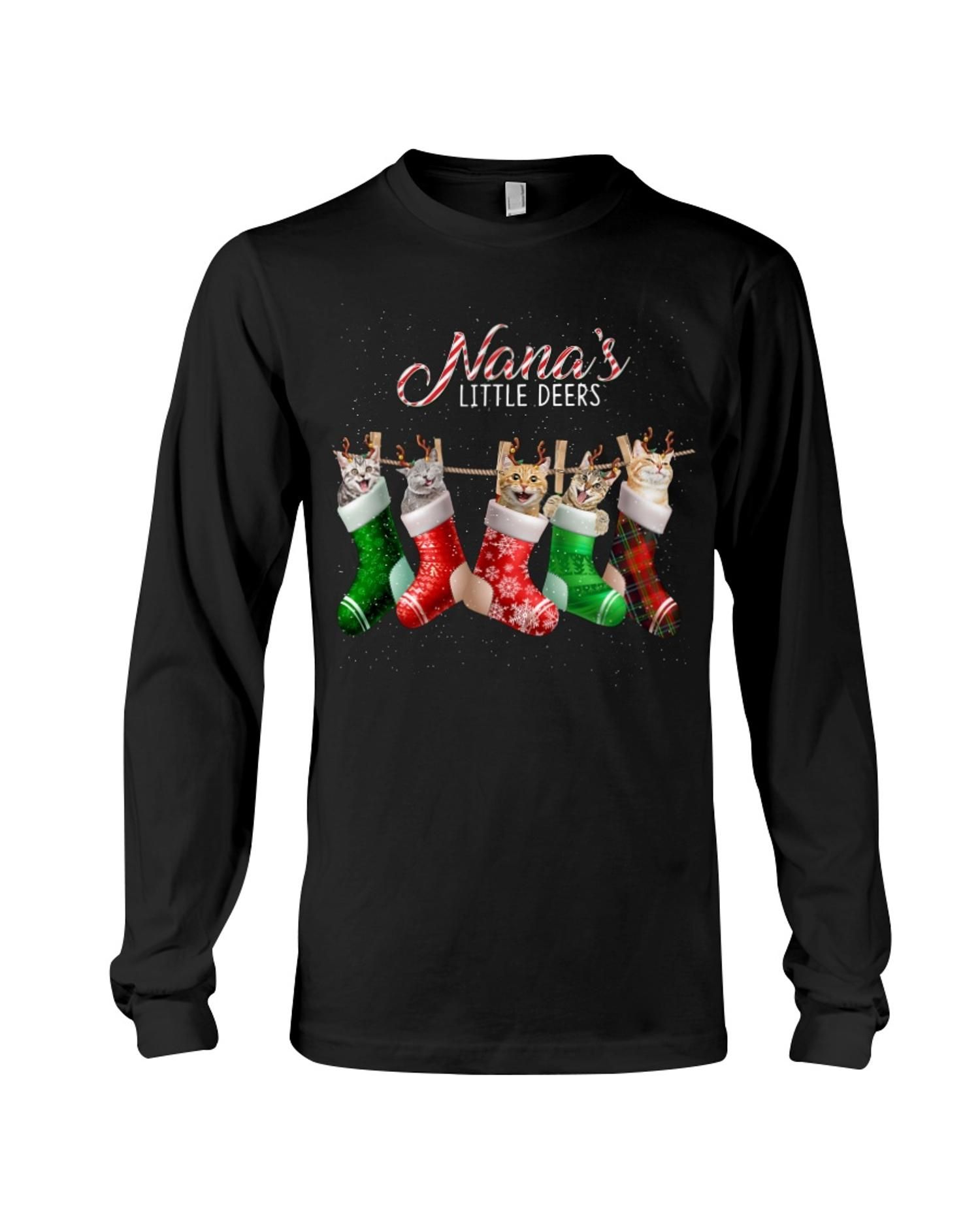 Cat Nana’S Little Deers Long Sleeve Tee