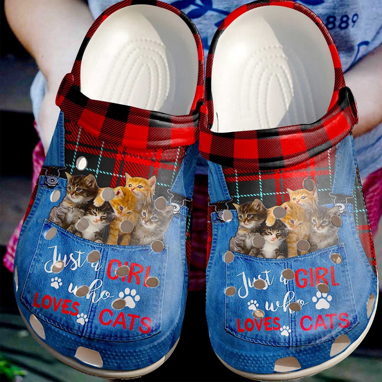 Cat Personalized Clog, Custom Name, Text Girl Who Loves Cats, Fashion Style For Women, Men, Kid, Print 3D