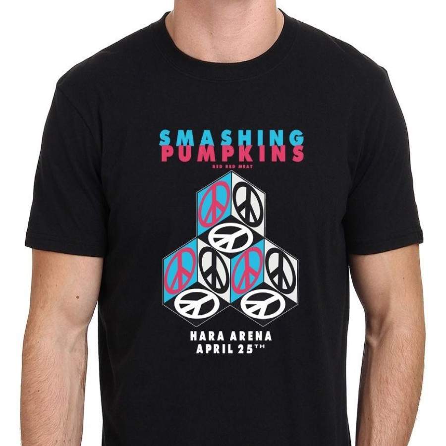 SMASHING PUMPKINS The Hara Arena Tour Poster Men’s Black T-SHIRT Size:S-to-4XL