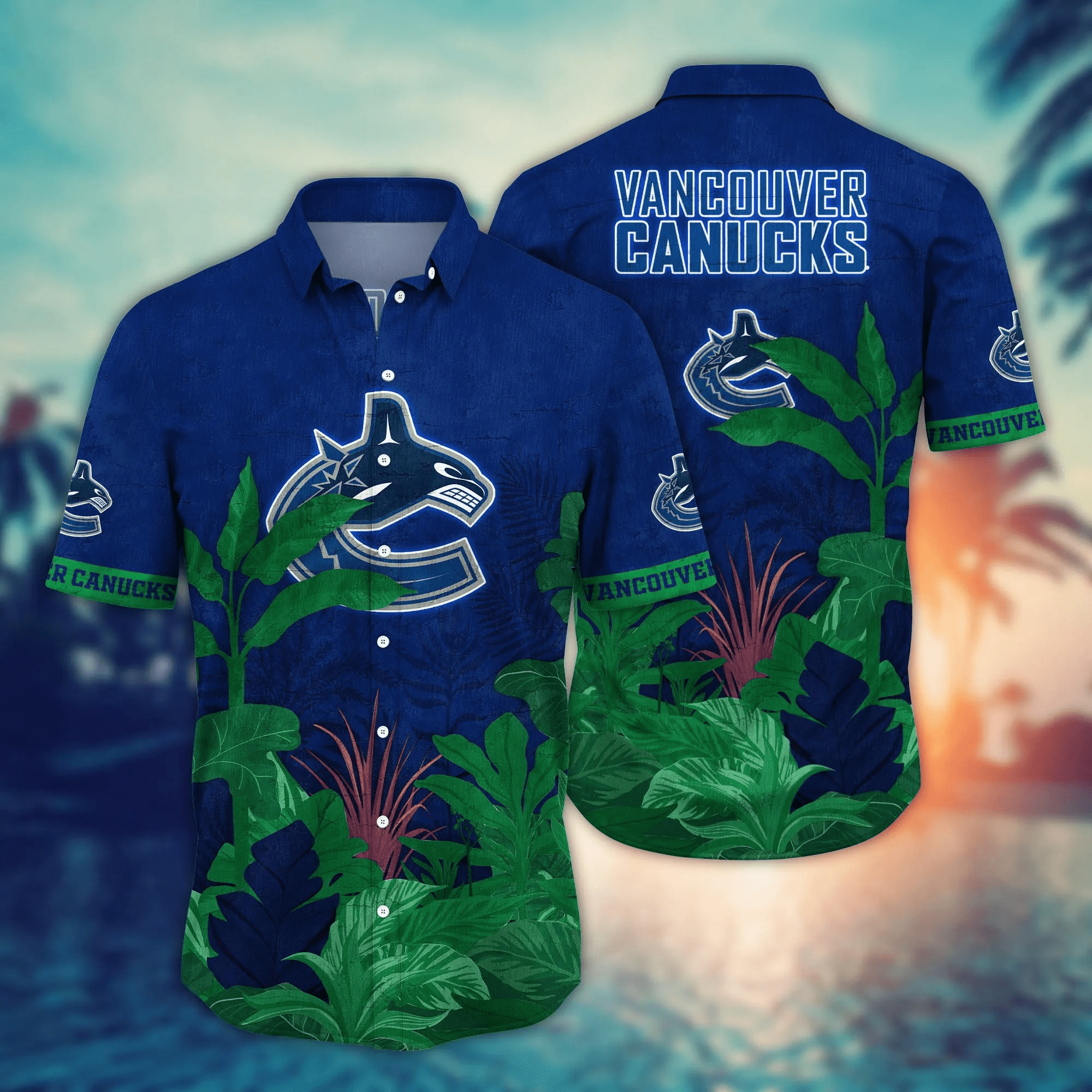 Vancouver Canucks Nhl Hawaiian Shirt Sea Breeze Aloha Shirt