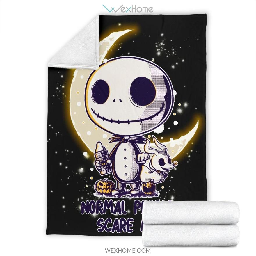 Normal People Scares Me Cute Chibi Little Jack Premium Blanket