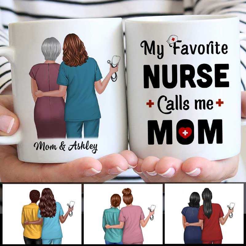 Not All Heroes Wear Capes Mom Daughter Nurse Personalized Mug