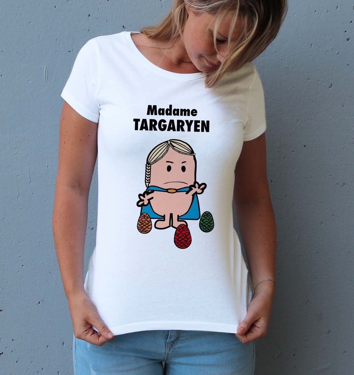 Shirt Pour Femme Madame Targaryen De Couleur Blanc Shirt