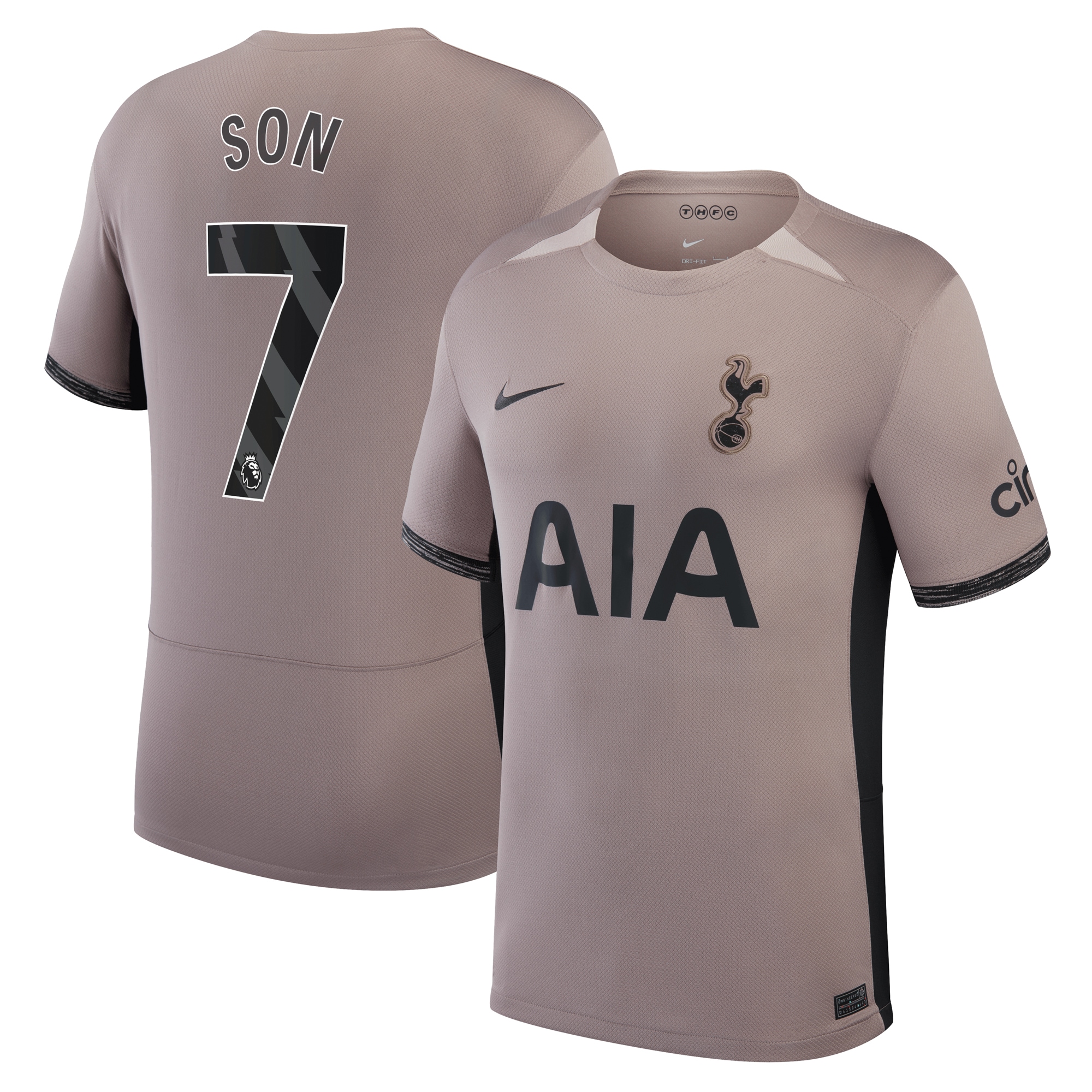 Son Heung-Min Tottenham Hotspur 2023/24 Third Stadium Replica Player Jersey  Tan