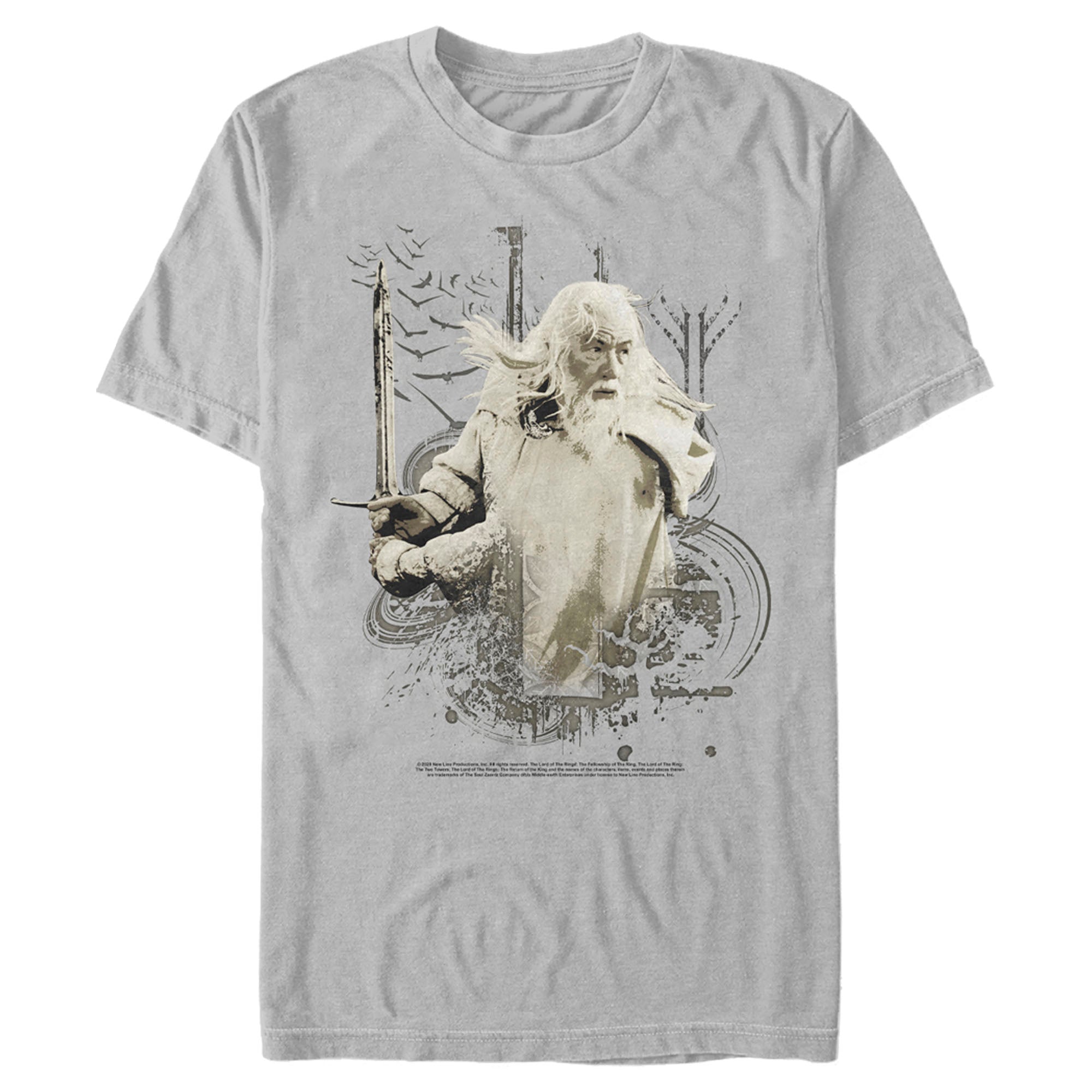 The Lord Of The Rings Men’S Fellowship Of The Ring Gandalf Ready For Battle  T-Shirt