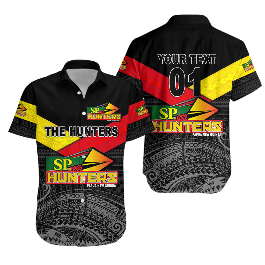 (Custom Personalised) Papua New Guinea Sp Hunters Hawaiian Shirt Rugby Original Style – Black, Custom Text And Number Lt8