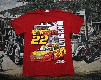 Vintage T-shirt / Nascar Racing Graphic / Joey Logano / Team Penske Print / 80s / 90s / Streetwear Fashion / Pennzoil / Shell Gas 5126