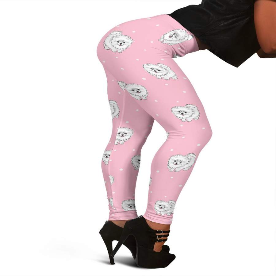 Dog Pomeranian Print Pattern Women Leggings