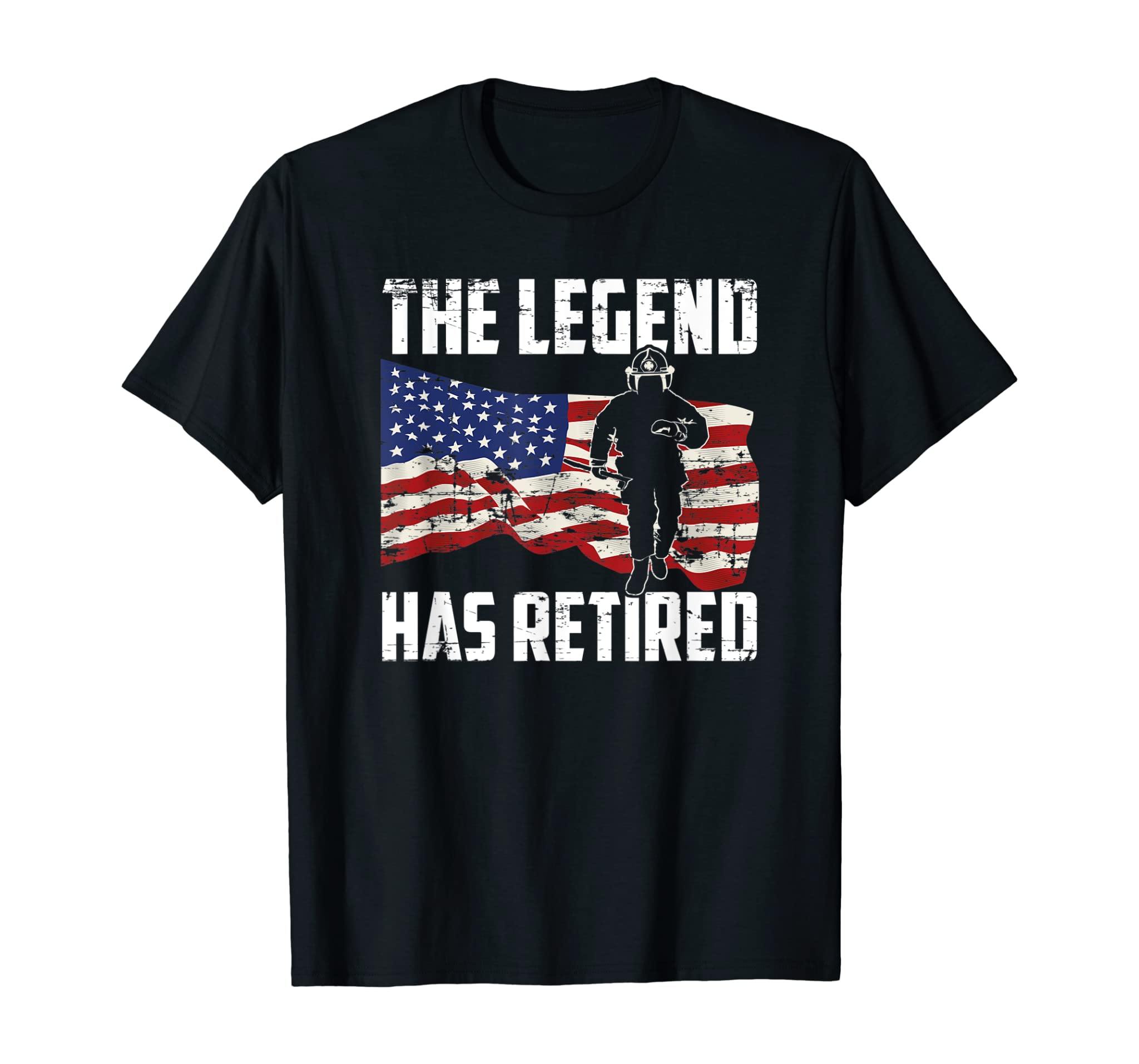 Patriotic Retired Firefighter Retirement Gift Firefighter T-Shirt