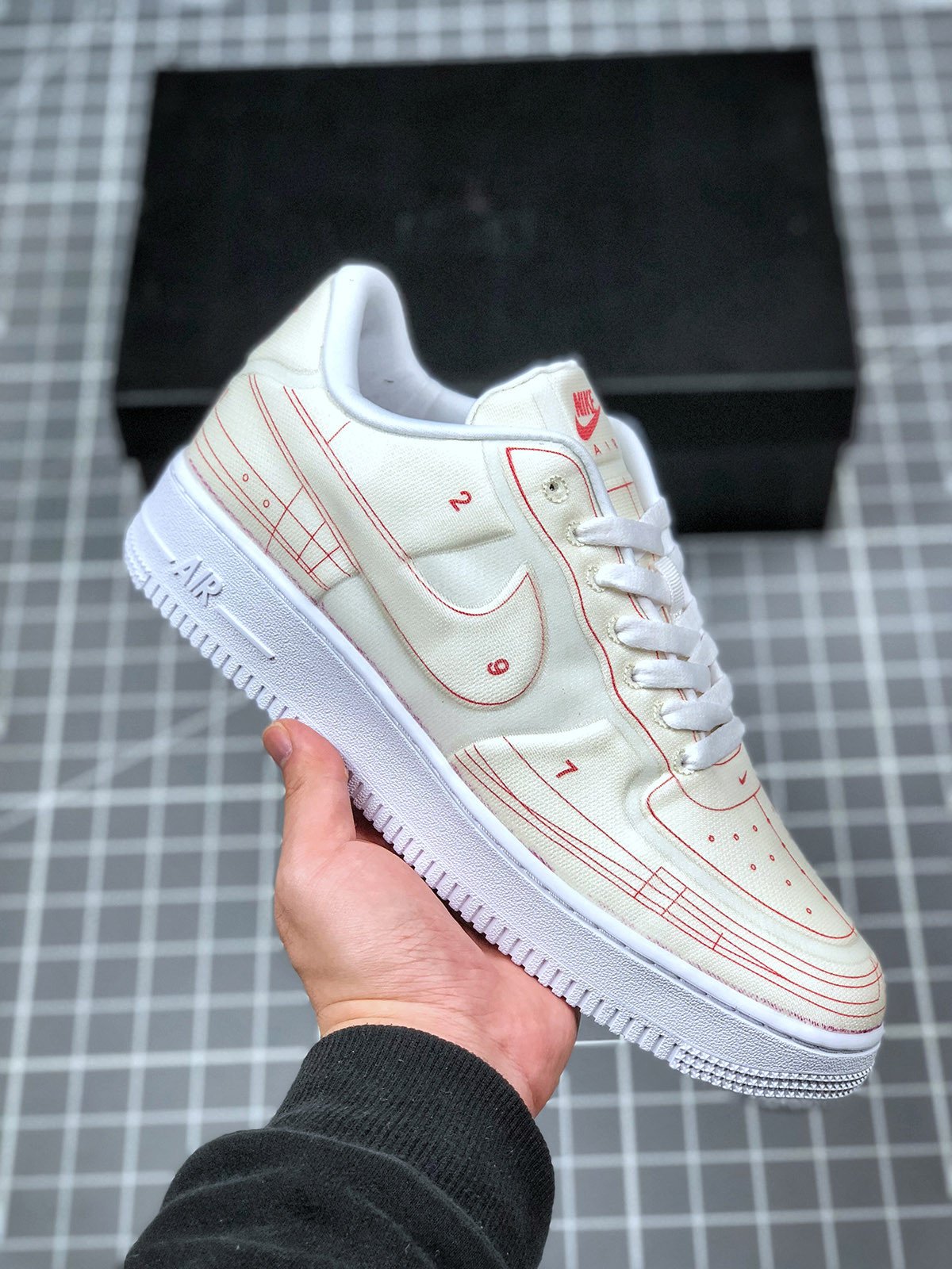 Nike Air Force 1 Low Summit WhiteUniversity Red 5340239