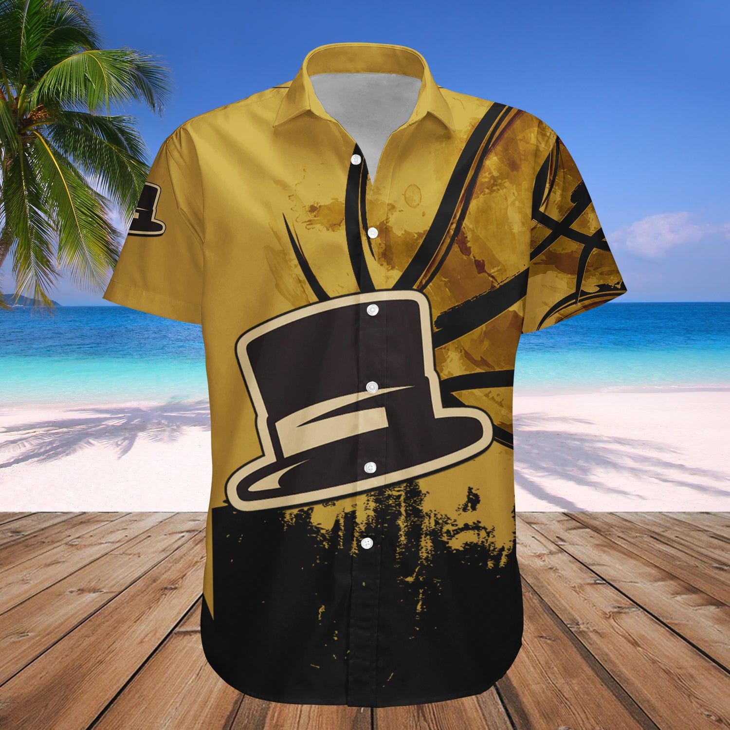 Wake Forest Demon Deacons Hawaii Shirt Basketball Net Grunge Pattern – NCCA