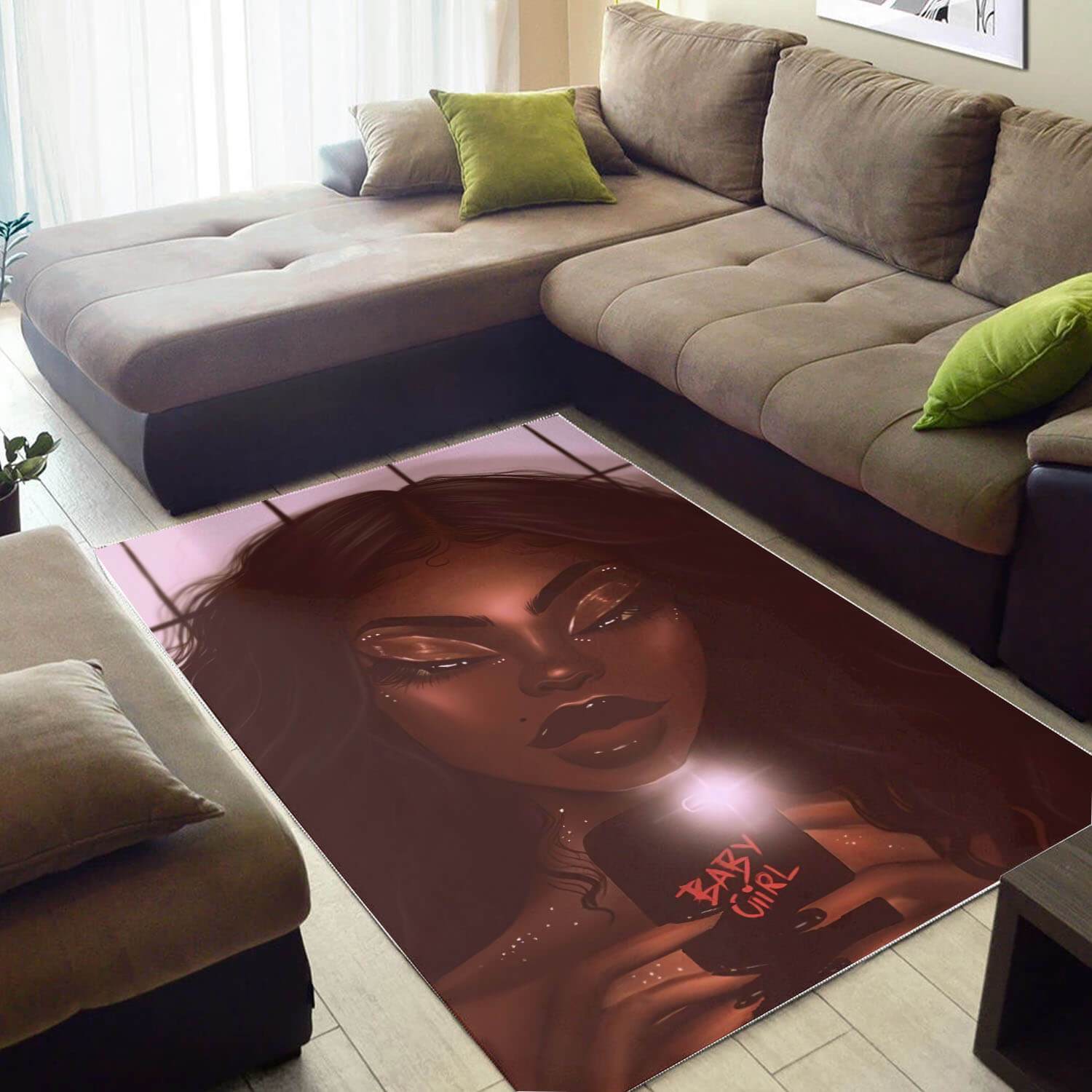 African American Area Rugs Pretty Melanin Girl African Print Floor Rug Afrocentric Home Decor Ideas WBG07977