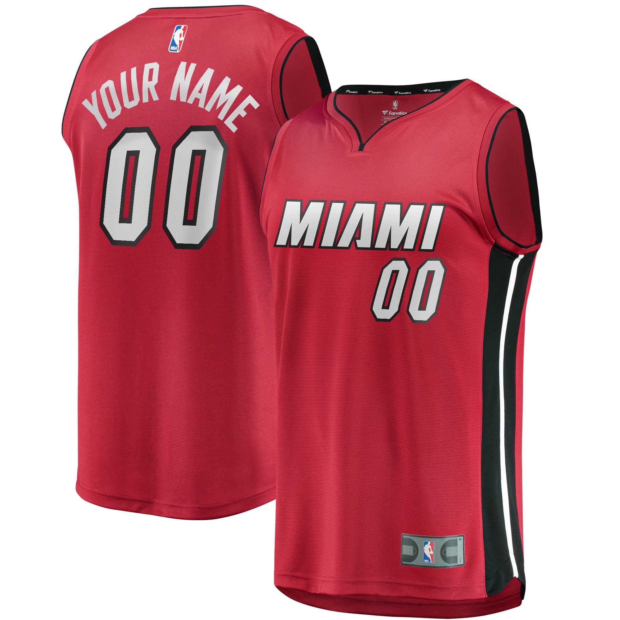 Miami Heat Youth Fast Break Custom Jersey Red – Statement Edition