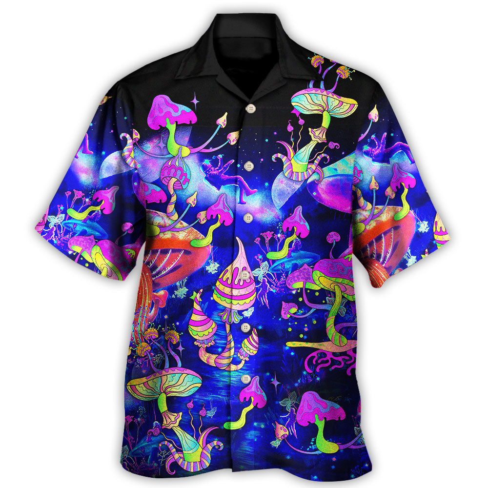 Hippie Mushroom Galaxy Neon Colorful Art Hawaii Shirt Ha89268