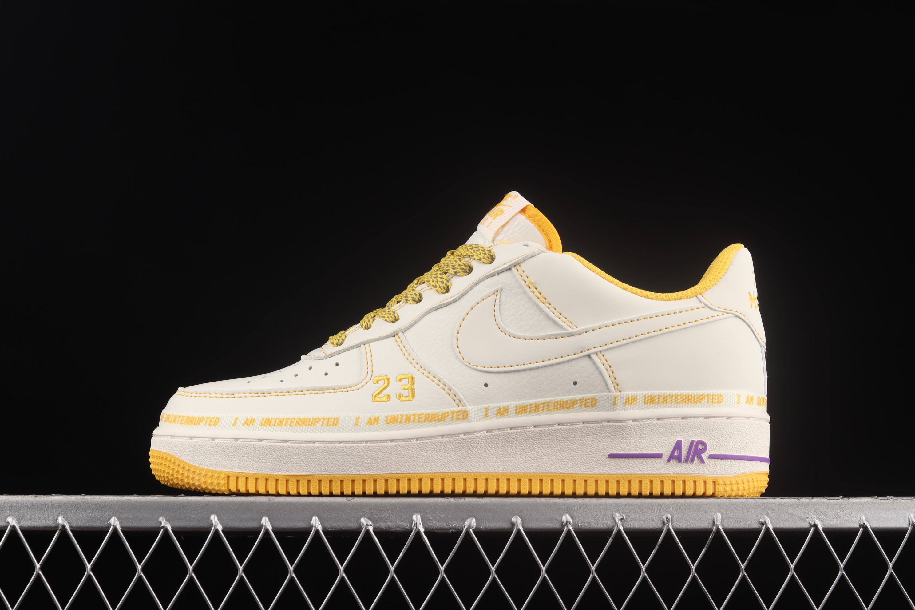 Uninterrupted x Nike Air Force 1 Low MORE THAN White Yellow Shoes Sneakers SNK142449967 6826