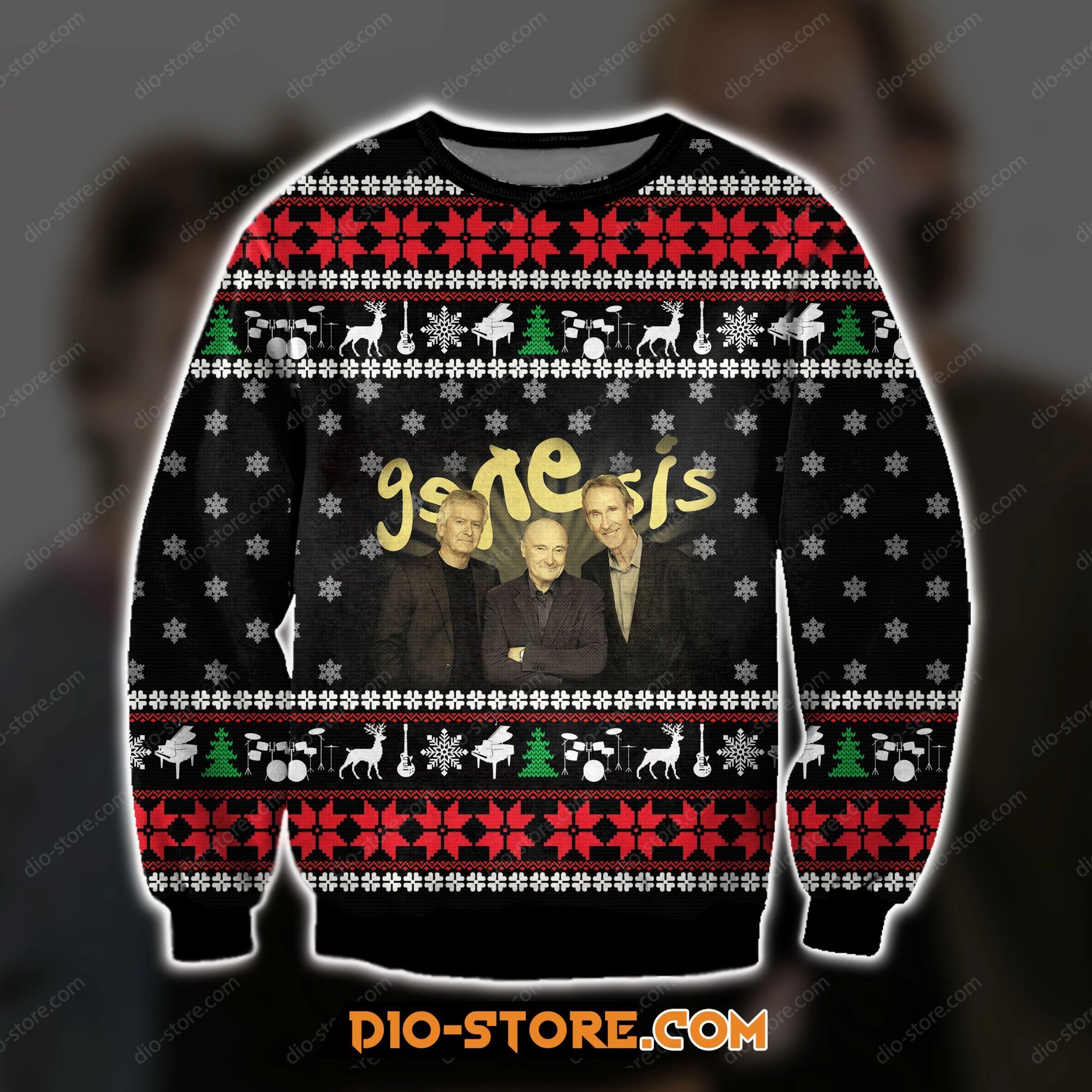 3D All Over Print Knitting Pattern Genesis Ugly Christmas Sweater Hoodie All Over Printed Cint10222