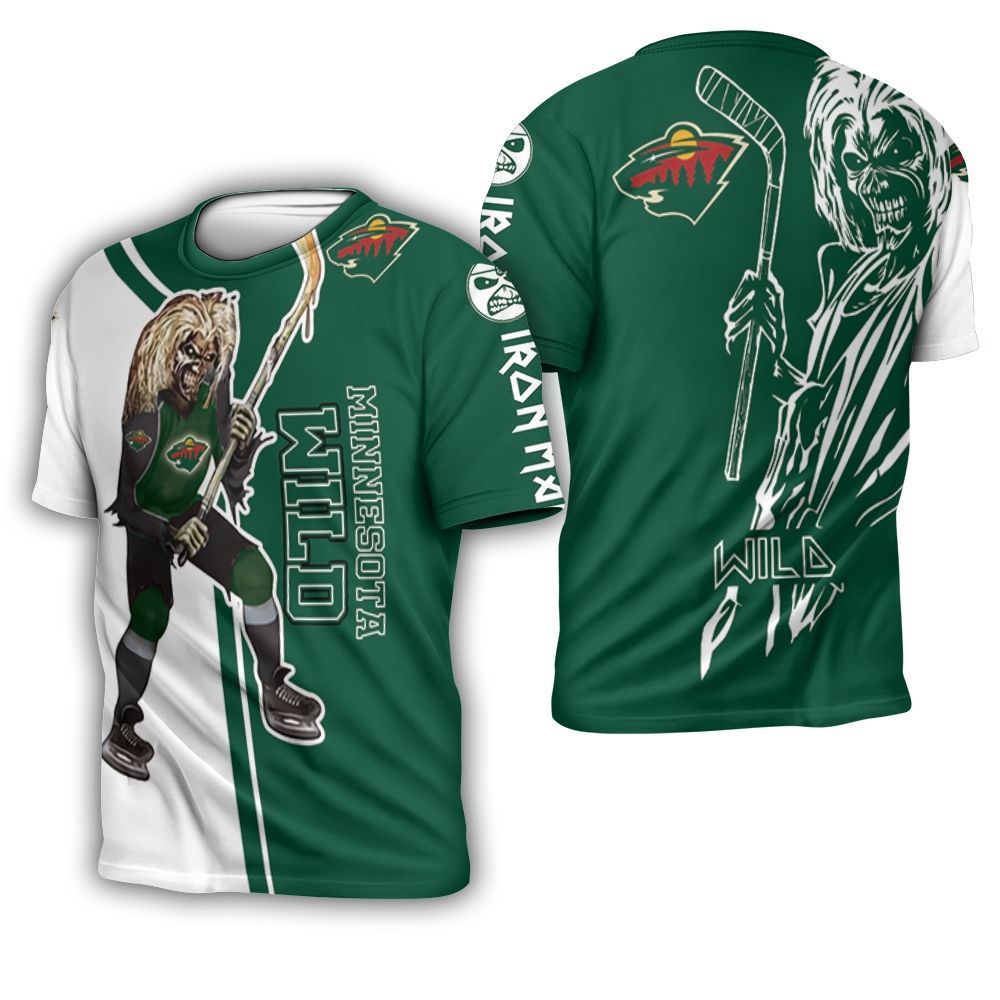 Minnesota Wild And Zombie For Fan 3D T-Shirt