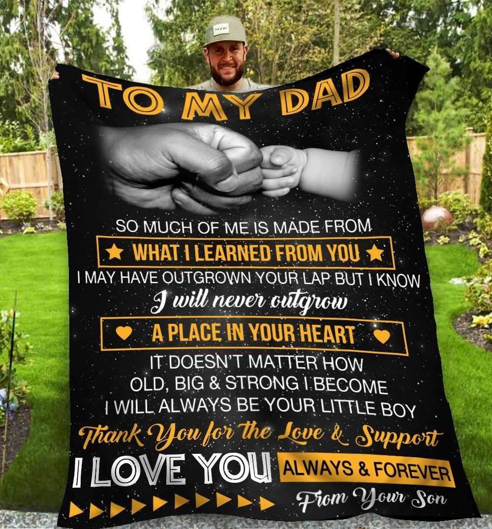 To My Dad Blanket I Love You Gift Dad Fathers Day Gifts