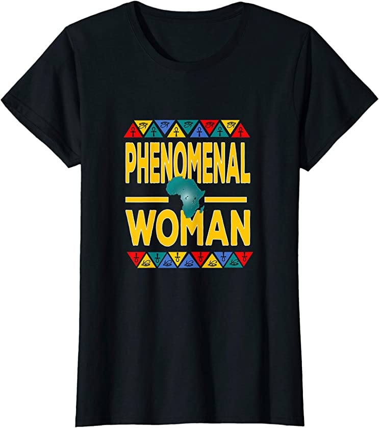 Womens Phenomenal Woman For African American Ladies Girls T-Shirt