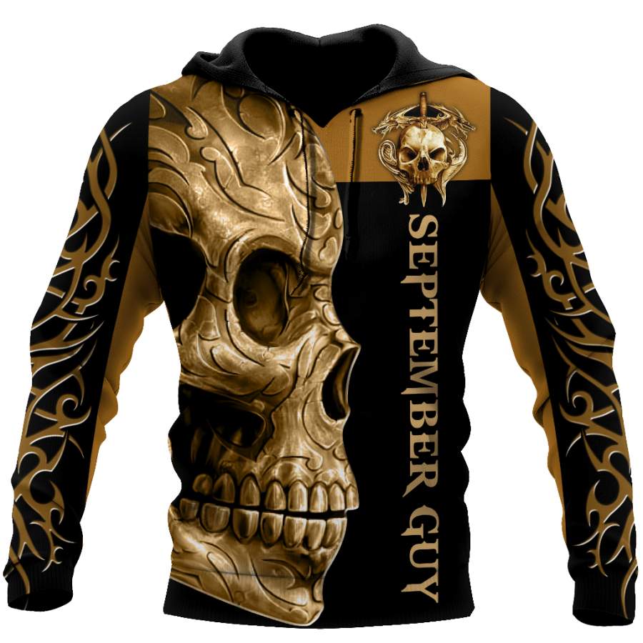 September Guy Skull 3D All Over Printed Shirts For Men and Women