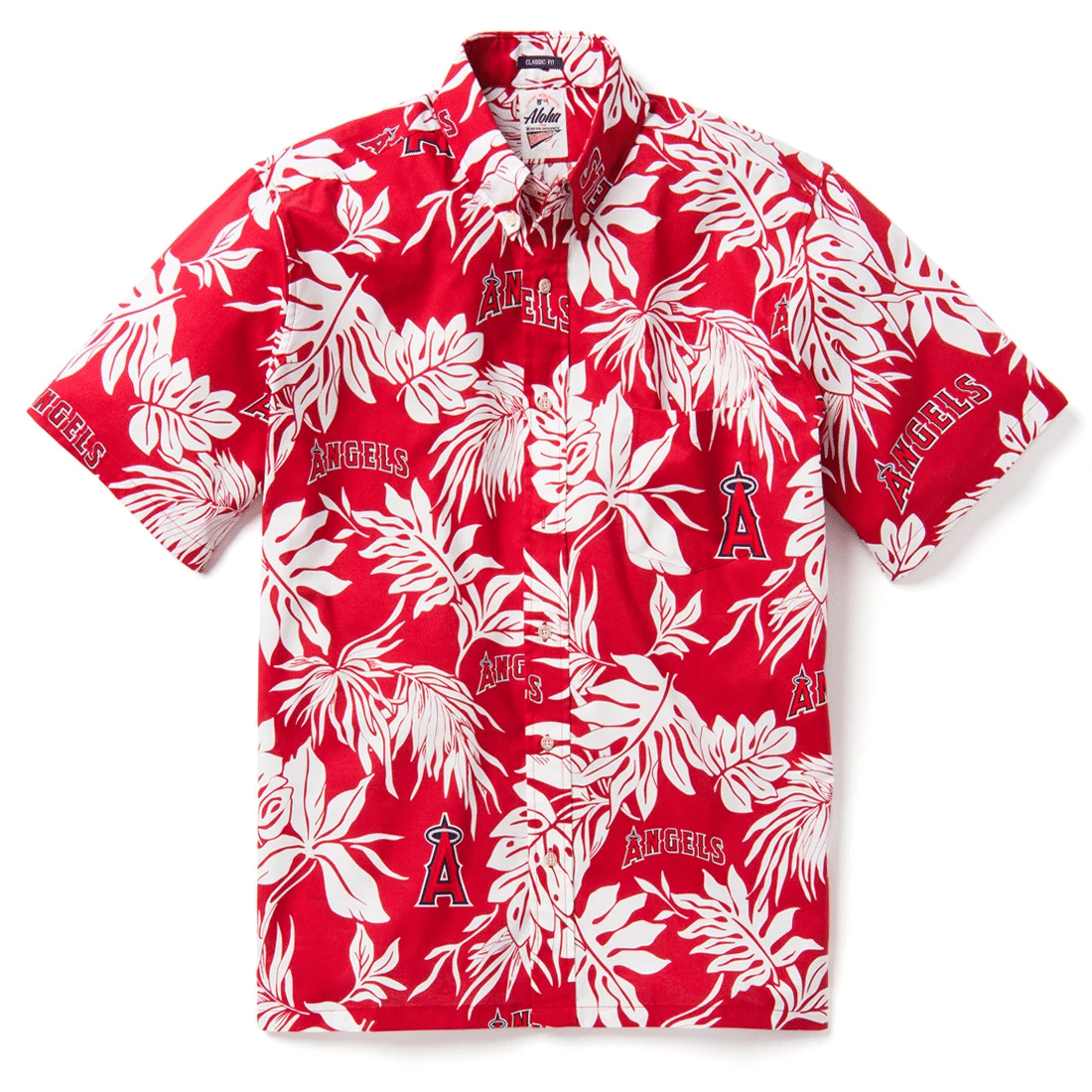 Los Angeles Angels Logo Aloha Hawaiian Shirt