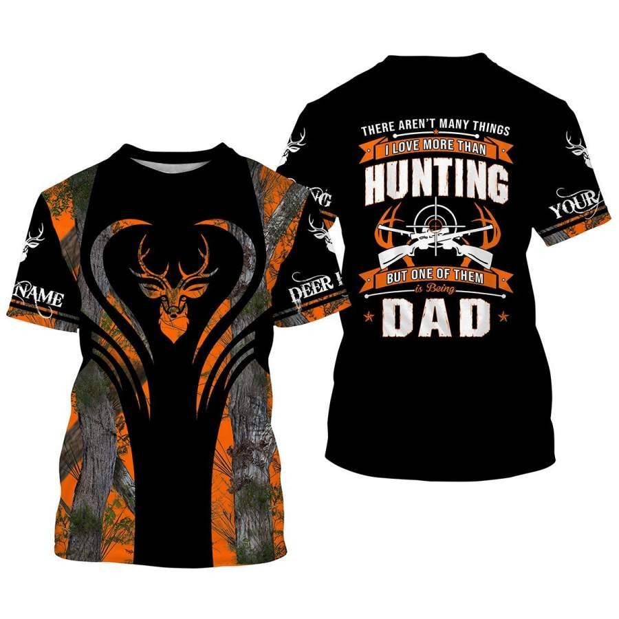 Custom Name 3D All Over Print Shirts Hunting Dad, Father Day Gift From Son Daughter