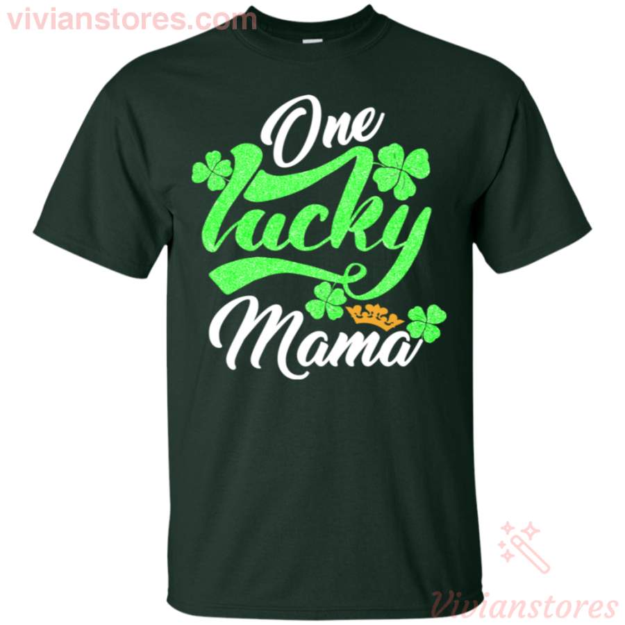 One Lucky Mama St Patricks Day Shamrock Shirt KA02