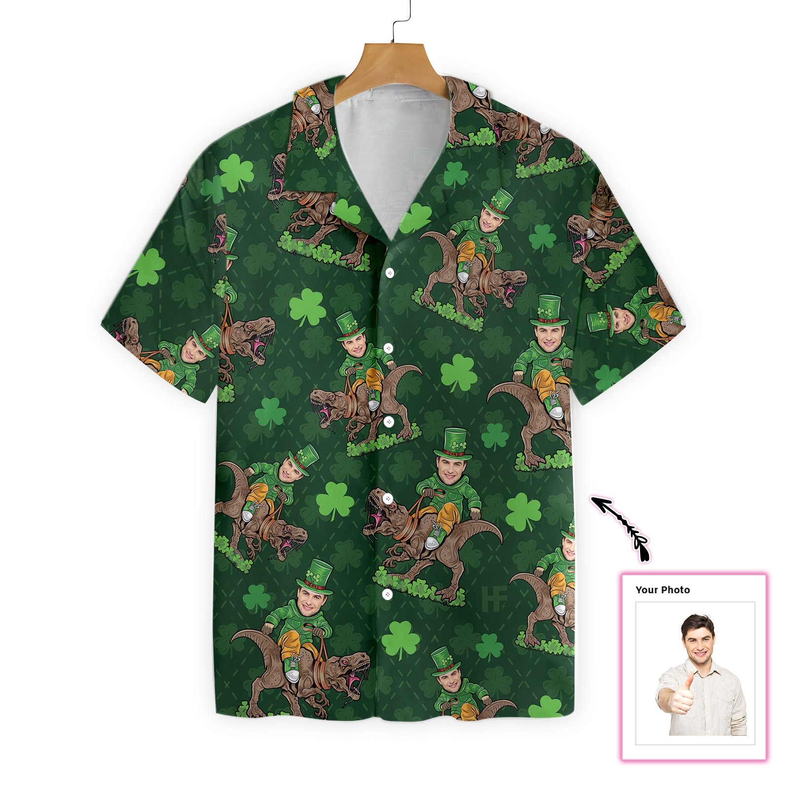 St Day Dinosaur Custom Hawaii Shirt For Hawaii Aloha Ha90781