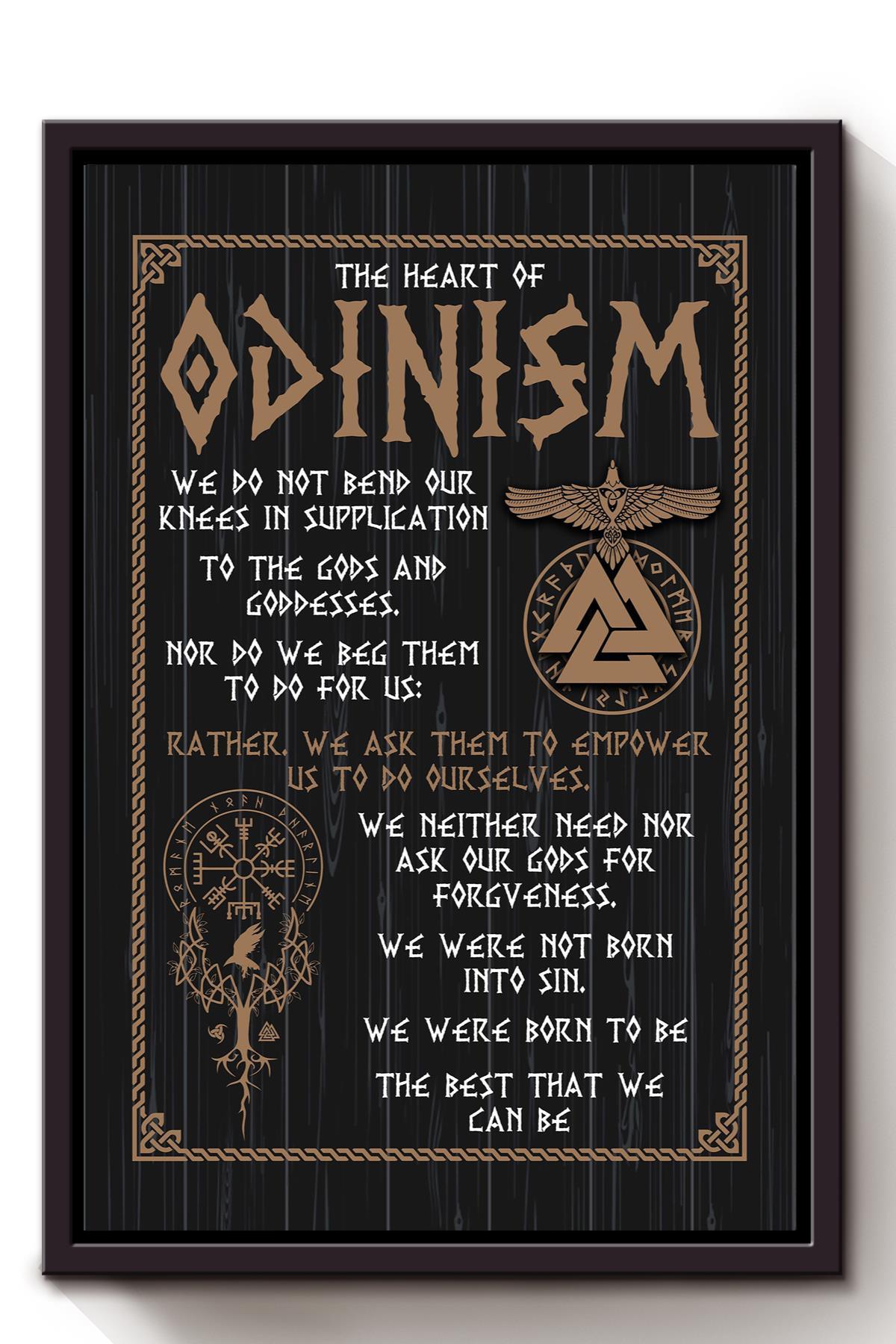 The Heart Of Odinism Christian Wall Art Gift For Christmas Decor Home Decor Framed Canvas