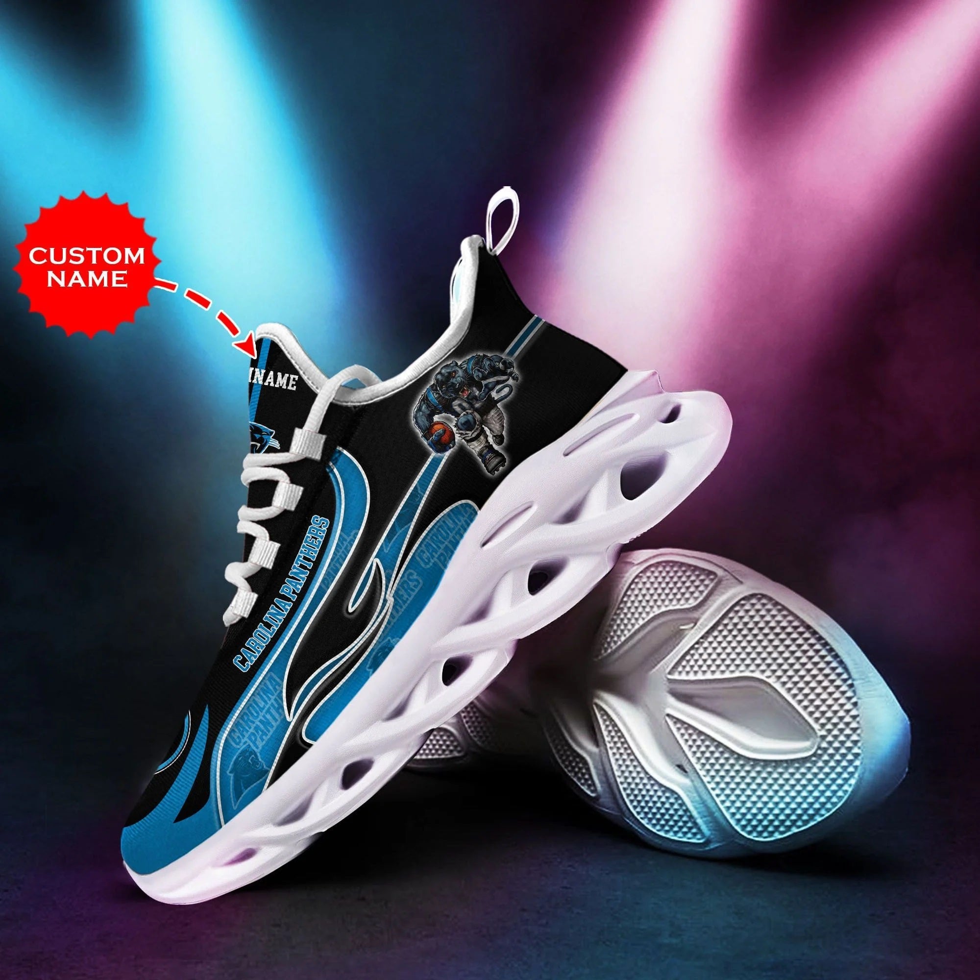 Carolina Panthers Casual 3D Air Max Running Shoes