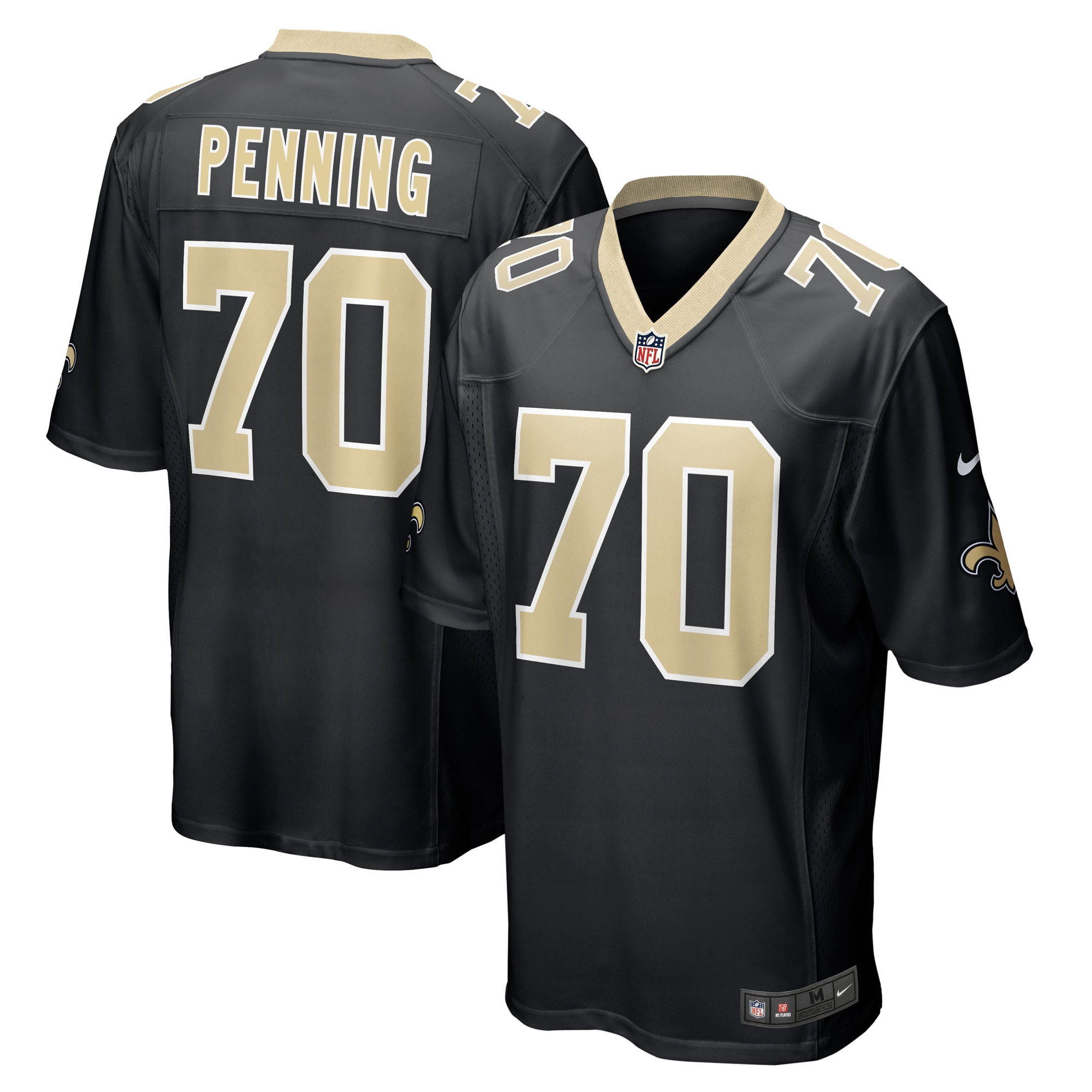 Trevor Penning New Orleans Saints Player Game Jersey – Black