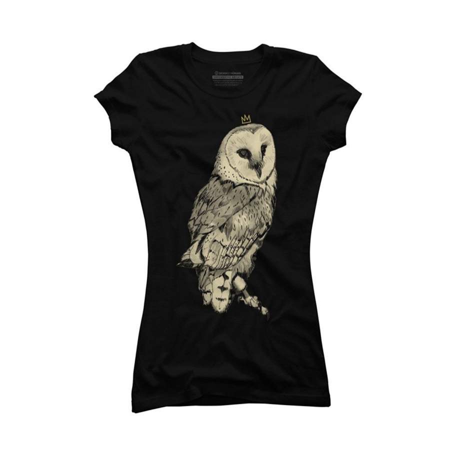 Women’S Fashion Summer T-Shirt Barn Owl Juniors’ Black Graphic T Shirt Women Funny T Shirts