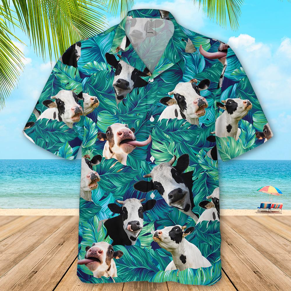 Funny Dairy Cow Cattle Beach Shirt Hawaii Gift For Lovers Ha24298