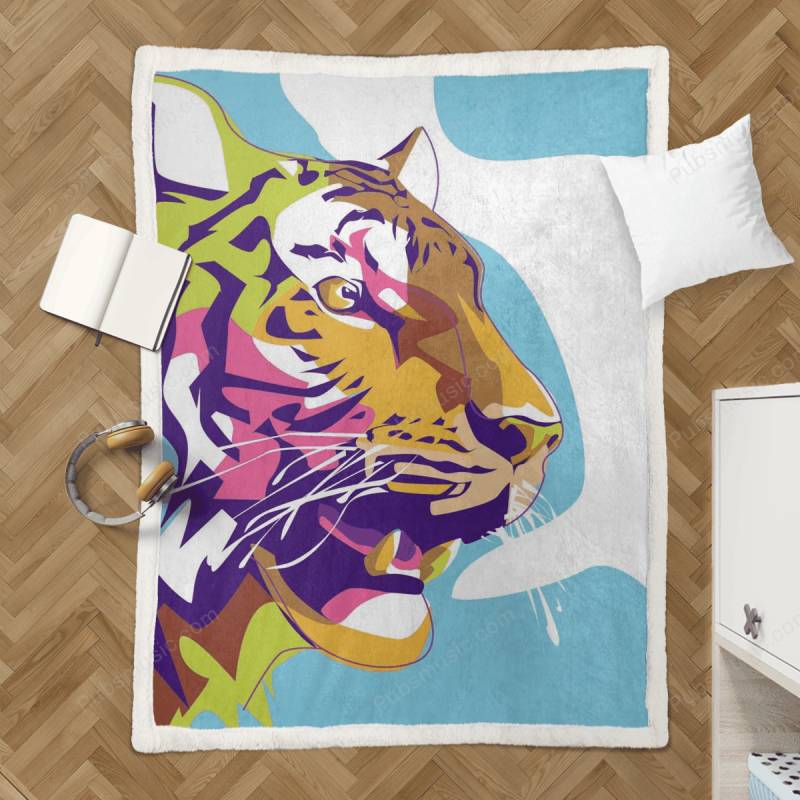 Tiger Popart  – Other Pop Art Sherpa Fleece Blanket