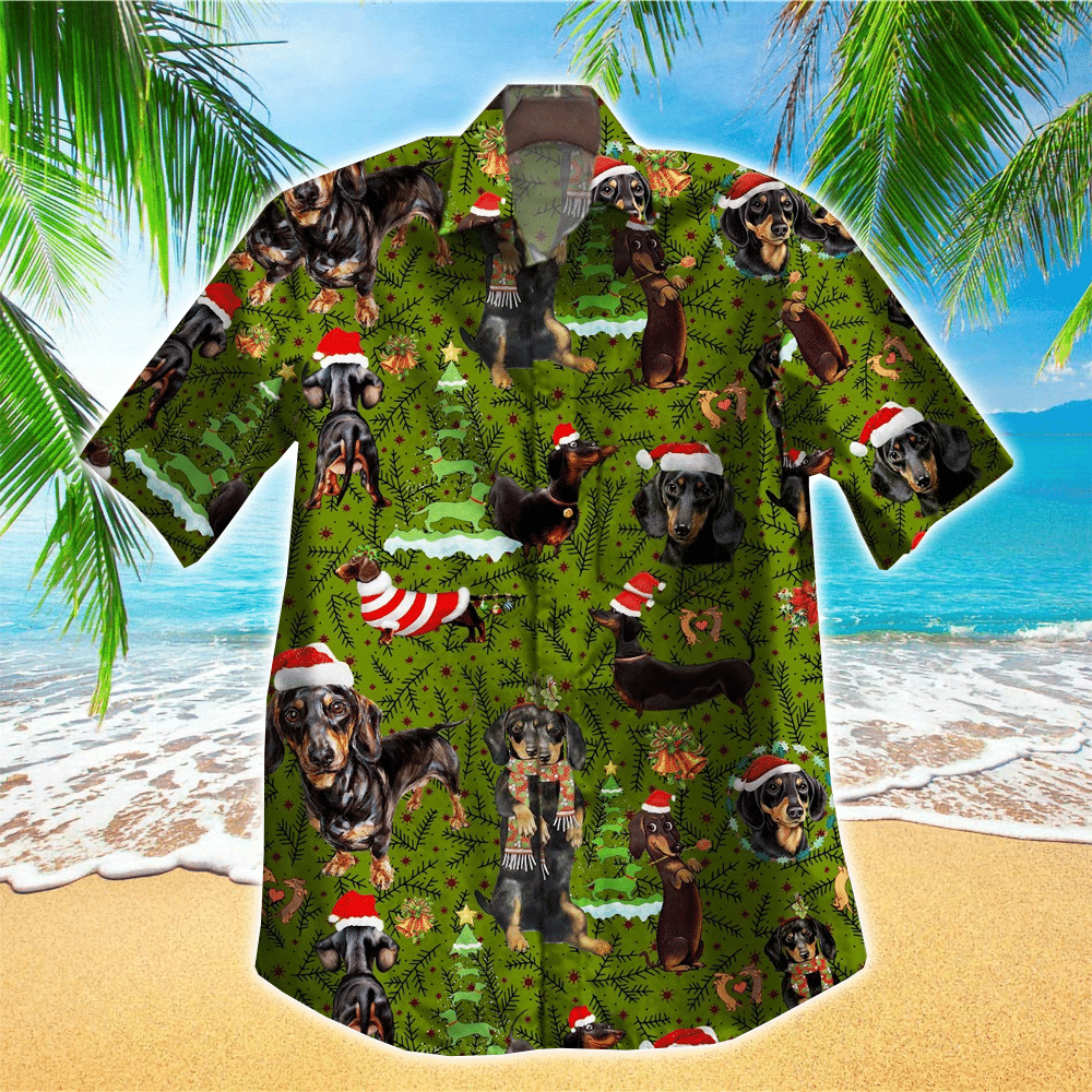 Christmas Day Dachshund Hawaii Shirt Aloha Ha44923