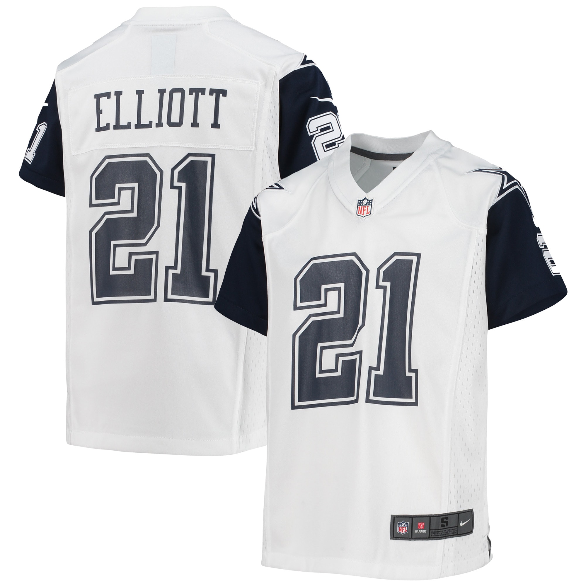 Ezekiel Elliott Dallas Cowboys Youth Alternate Game Jersey – White