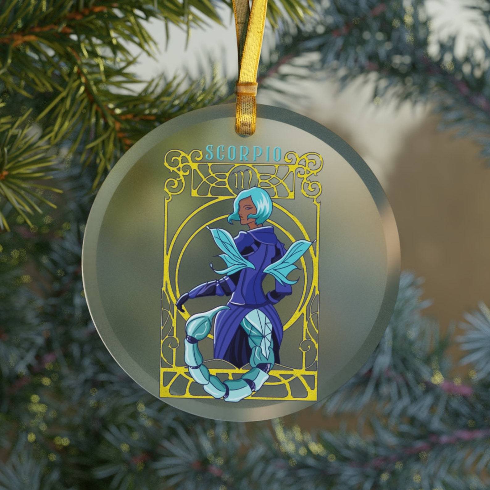 Scorpio Glassblack Girl Christmasempowermentblack Girl Birthdayblack Girl Zodiacblack Fairy Gift Anime Christmas Ornament