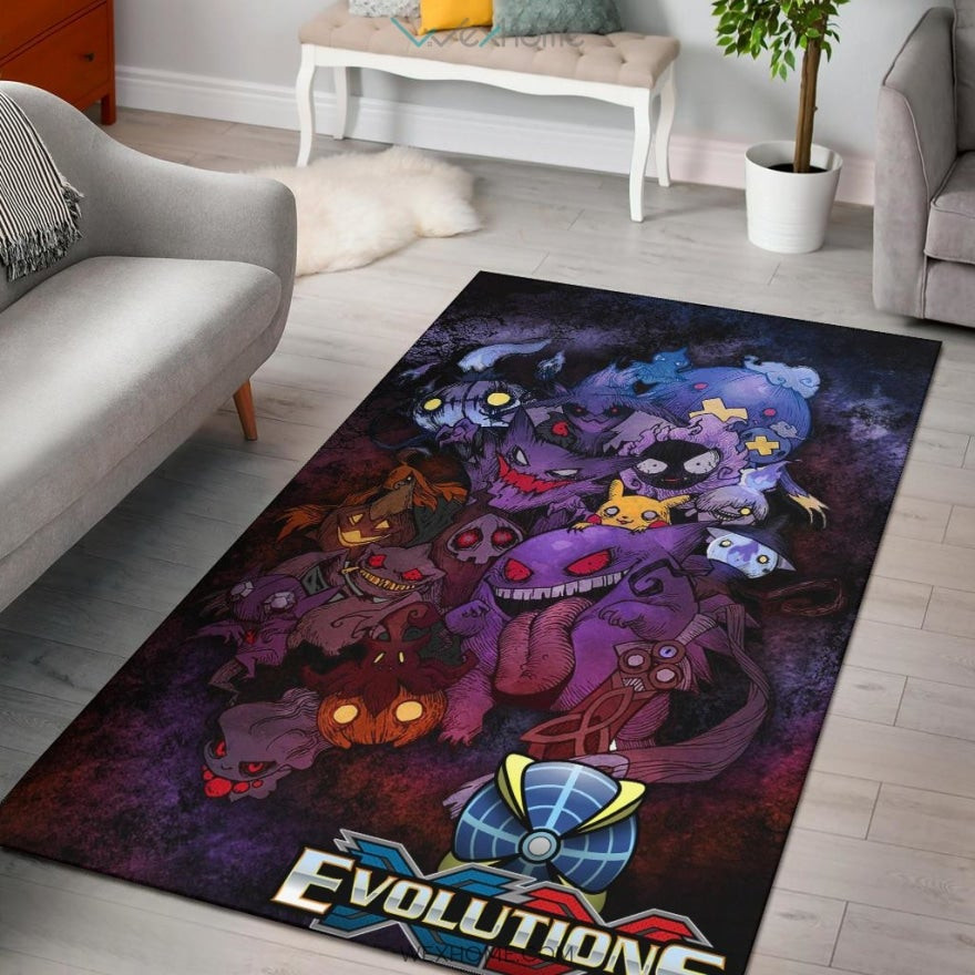 Pokemon Anime Scary Pokemon Evolution Halloween Cosplay Area Rug Home Decor