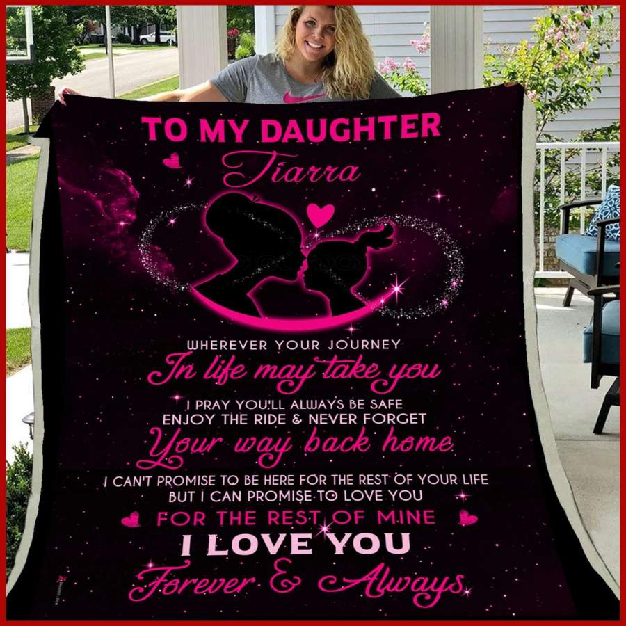 Blanket Giving Daughter Tiarra I Love You Forever