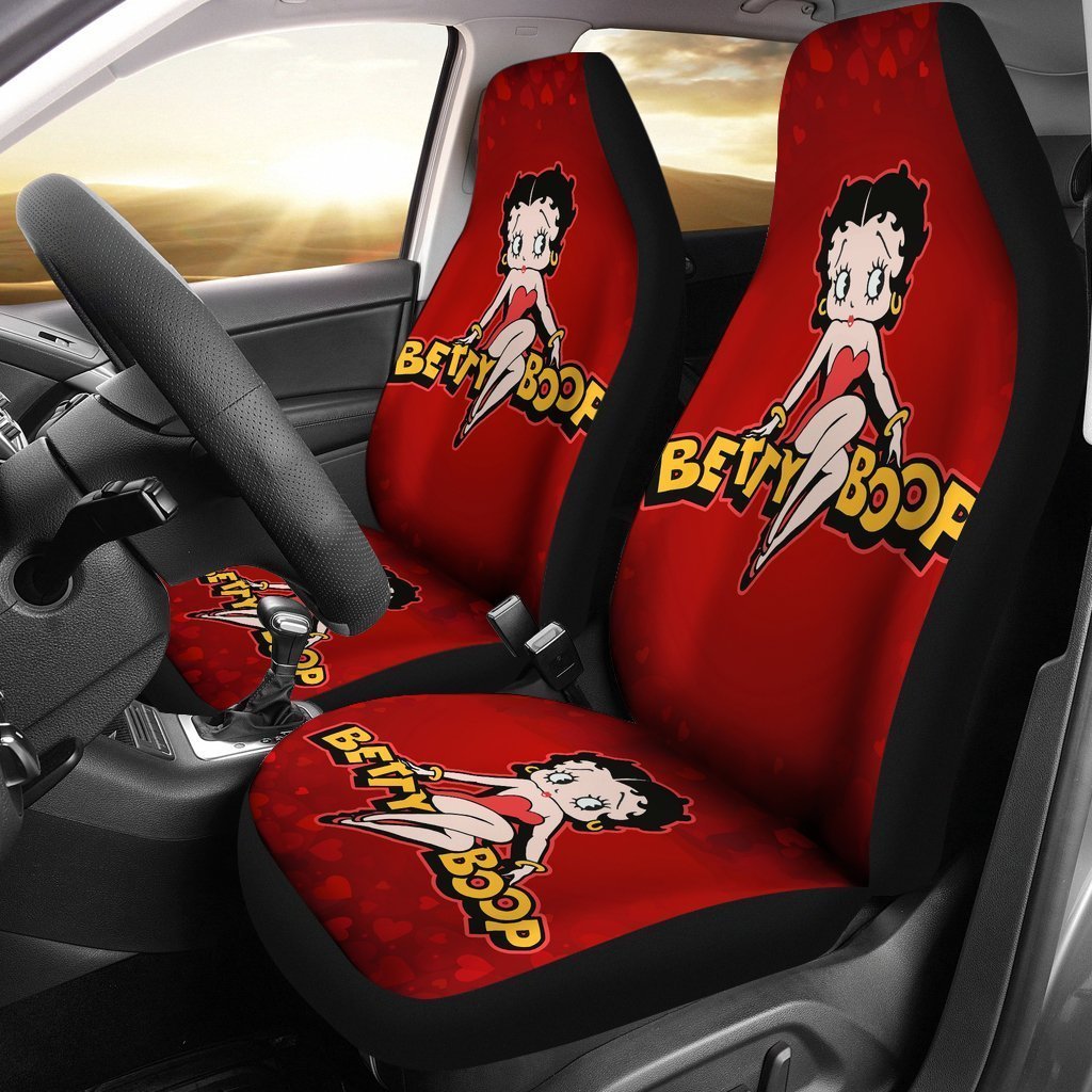 Cartoon Fan Gift Betty Boop Hearts Car Seat Covers
